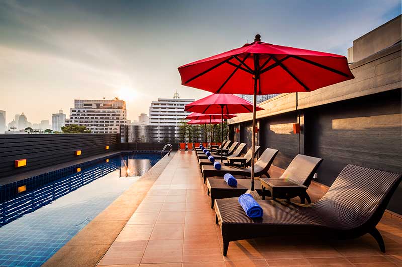 Rooftop swimming pool